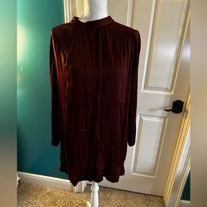 Aritzia Little Moon maroon small silky dress